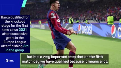 Скачать видео: Xavi hails 'big step forward' after Barca reach knockout stage