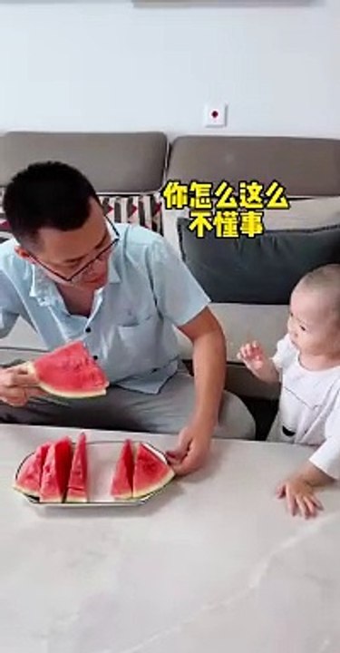 Baby Giving Watermelon To His Grandmother And Mother | Babies Funny Moments | Baby Funny Reactions #baby #babies #beautiful #cutebabies #fun #love #cute #funny