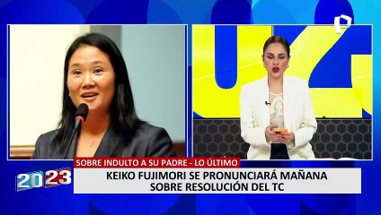 Keiko Fujimori se pronunciará mañana sobre resolución del TC que permitiría liberación de su padre