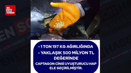 Hatay'da 500 milyon liralık uyuşturucu ele geçirildi