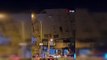 İskenderun'da depremde hasar gören 5 katlı bina yıkıldı