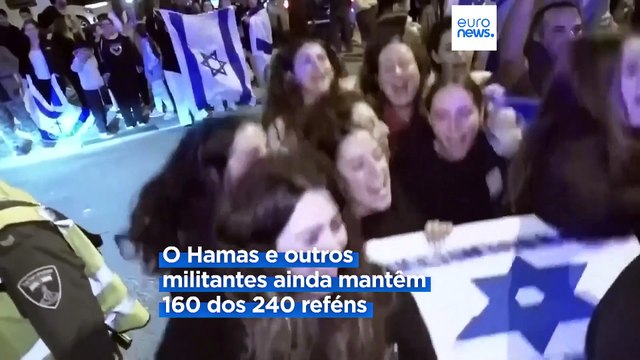 Celebrações em Israel à chegada dos reféns e na Cisjordânia à chegada dos prisioneiros