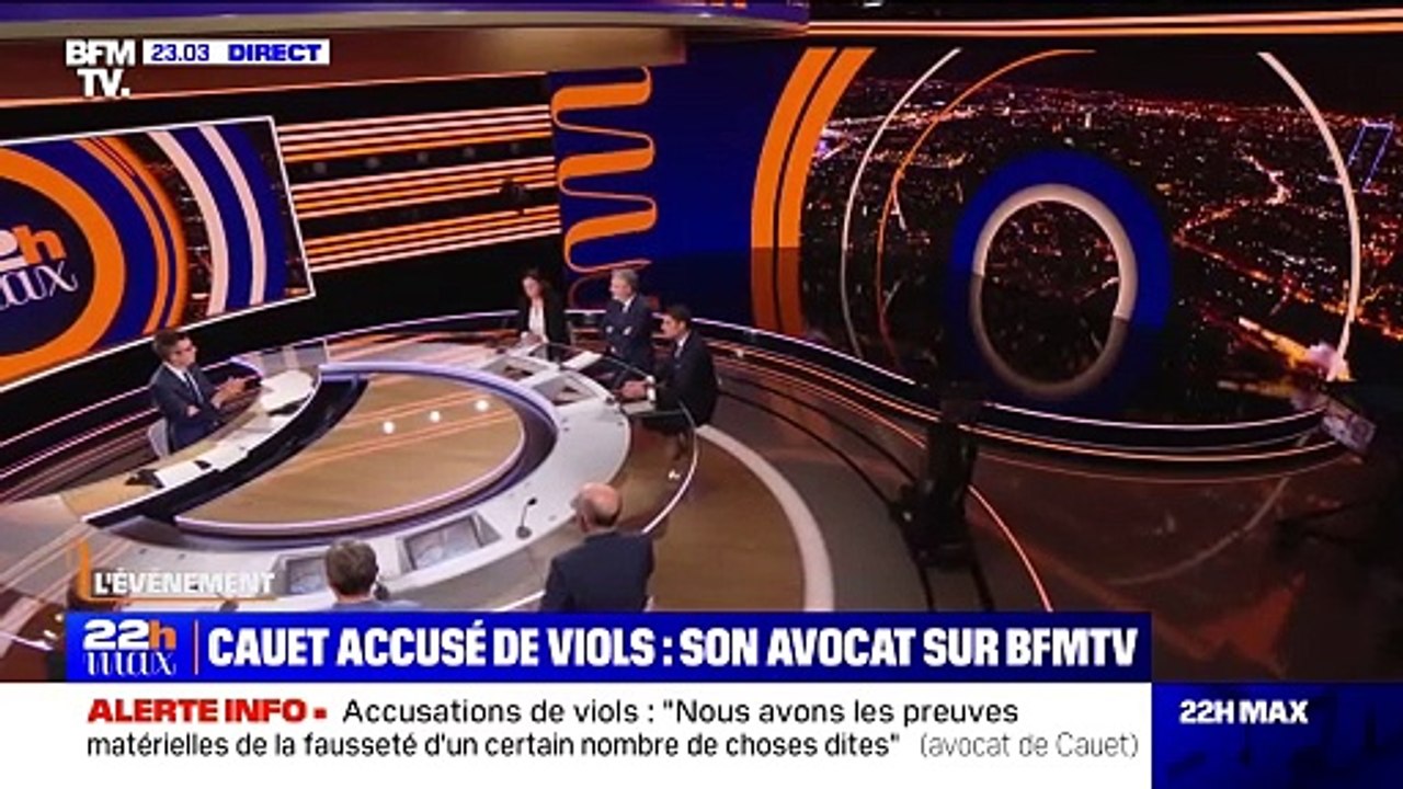 Maître Autain s'exprime devant Maxime Switek sur la défense de son client Sébastien Cauet après les deux nouvelles plaintes contre lui - 22h Max sur BFMTV le 28 novembre 2023