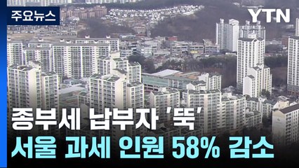 올해 주택 종부세 납부자 41.2만 명...지난해 3분의 1 / YTN