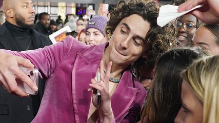Timothée Chalamet braves London cold for Wonka red carpet