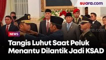 Tangis Luhut Peluk Menantu Dilantik Jadi KSAD di Istana Negara