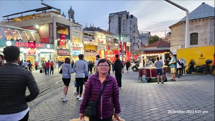 Bustling Taksim Square and surrounds - from day to early evening, Istanbul - Turkey