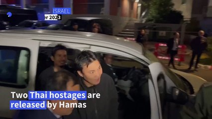 Two released Thai hostages arrive at Israel hospital
