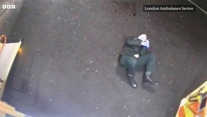 London Ambulance Service Video Shows Paramedic Pushed Out Of Vehicle by Man