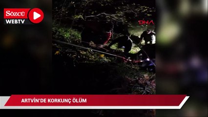 Artvin’de korkunç ölüm, 220 metreden düştü
