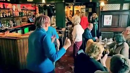 Kim Bonsor singing at the new monthly Senior Citizens Lunch at the George and Dragon in Tarring