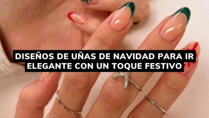 diseños de uñas de Navidad para ir elegante con un toque festivo