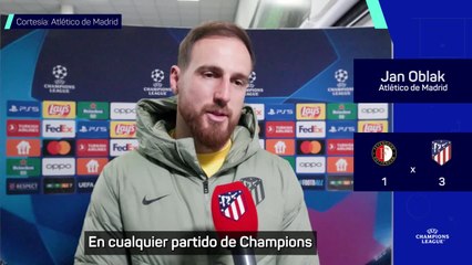 Download Video: FEYENOORD - ATLÉTICO DE MADRID | OBLAK habla tras la CLASIFICACIÓN