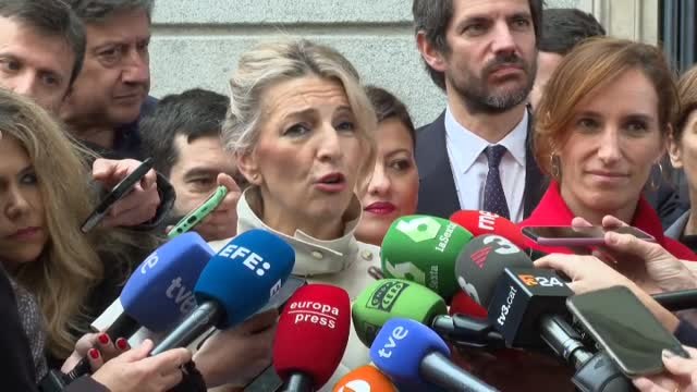 Yolanda Díaz muestra su absoluta disconformidad con la propuesta de Economía para reformar el subsidio por desempleo