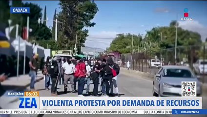 Pobladores de Oaxaca protagonizan violenta protesta por demanda de recursos