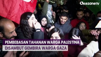 Ratusan Warga Menyambut Pembebasan Warga Palestina yang Ditahan Israel
