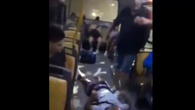 Imágenes sensibles: Acoso y golpiza en un colectivo, un pasajero noqueó a un hombre que se masturbó delante de una nena