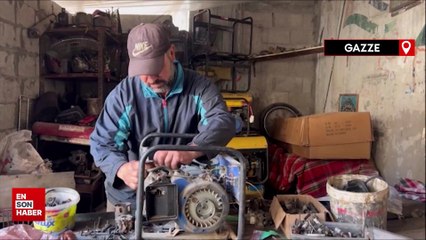 Gazze sakinleri, jeneratörlerini tamir ettirdi
