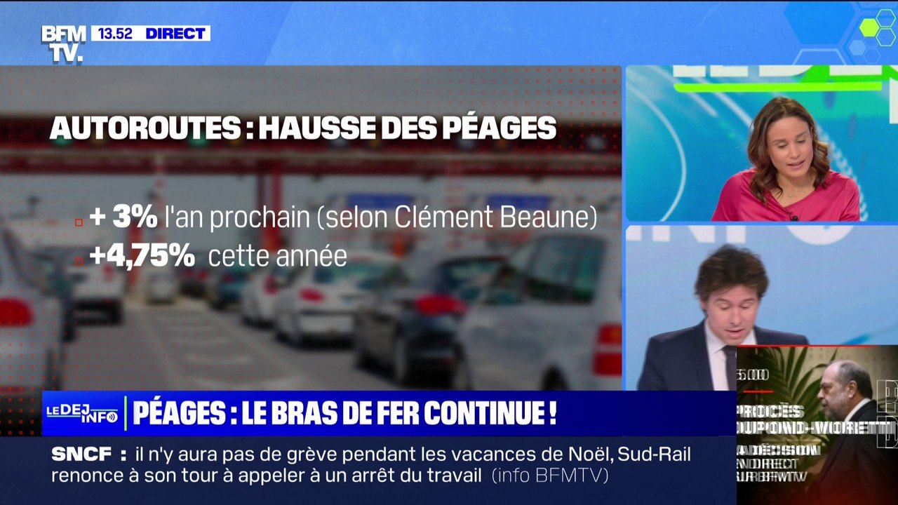 Autoroutes: la hausse du prix des péages sera "inférieure à 3%" annonce Clément Beaune