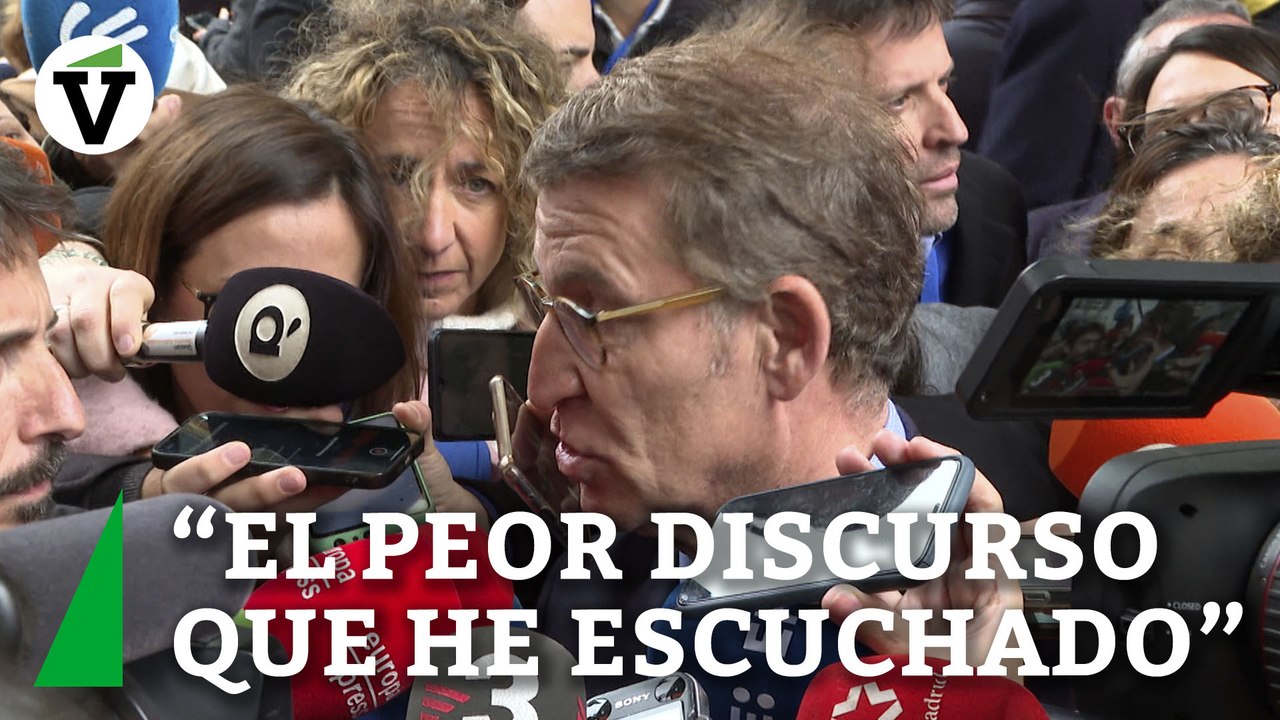 Feijóo censura a Armengol: "Es el peor discurso de un presidente del Congreso que he escuchado en mi vida"