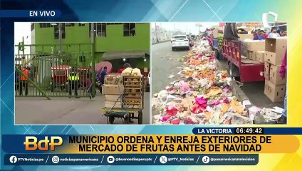 Descargar video: La Victoria: enrejan y ordenan exteriores de Mercado Mayorista de Frutas antes de Navidad