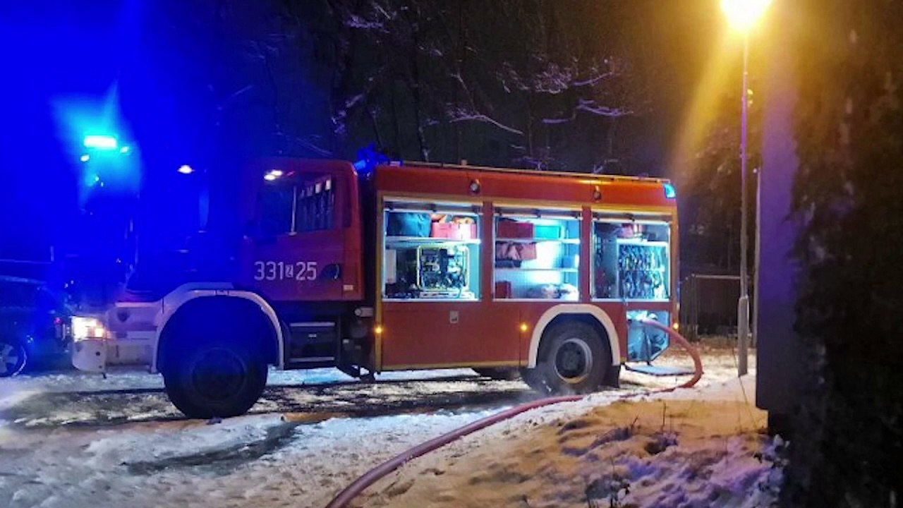 Pożar przy ulicy Piłsudskiego w Koszalinie