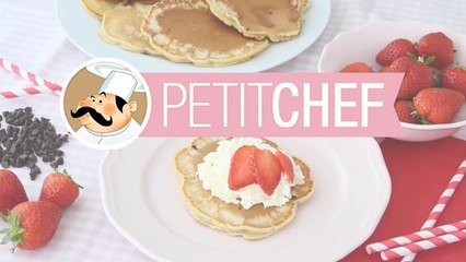 Tortitas con pepitas de chocolate. pancakes