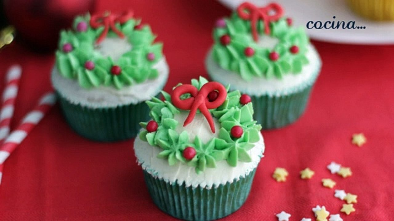Cupcakes decoradas de navidad