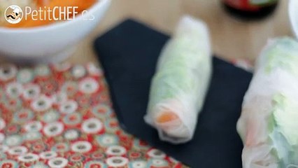 Rollitos de primavera naturales (gambas y zanahoria)