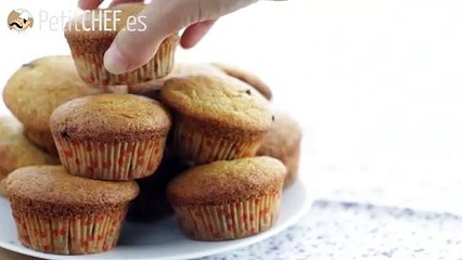 Muffins con pepitas de chocolate negro