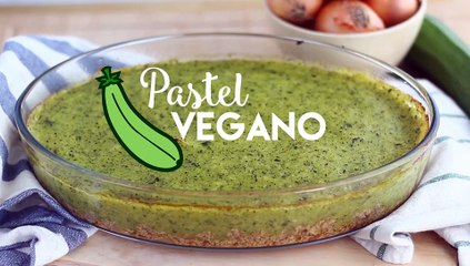 Pastel vegano de tofu, calabacín y patatas