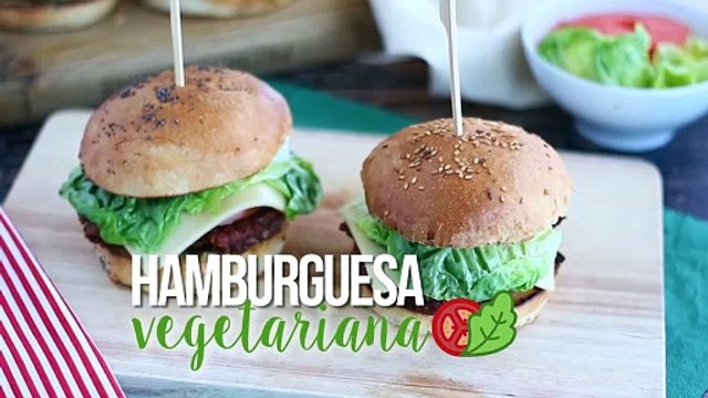 Hamburguesa vegetariana de habas rojas, frijoles