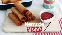 Nems de pizza, rollitos de primavera de pizza extra crujientes