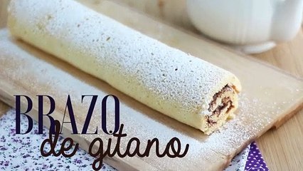 Brazo de gitano de nutella