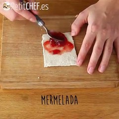 Deliciosos Rollitos de Pan de Molde con Mermelada 🍓 - La Merienda Perfecta