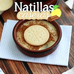 Natillas tradicionales caseras con canela y limón