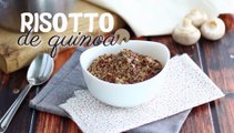 Risotto de quinoa con champiñones, vegano y sin lactosa