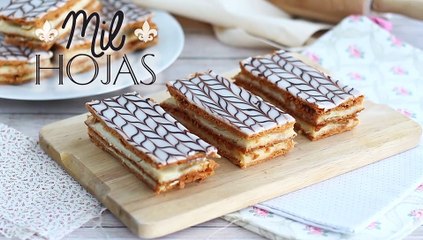 Milhojas crujiente de crema pastelera