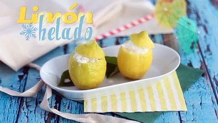 Limón helado, postre refrescante