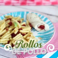 Rollos de pollo, mozzarella y tomates secos