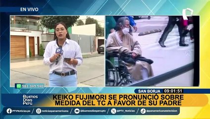 Keiko Fujimori sobre indulto a su padre: "Yo creo que el Gobierno respetará la decisión del TC y actuará con humanidad"