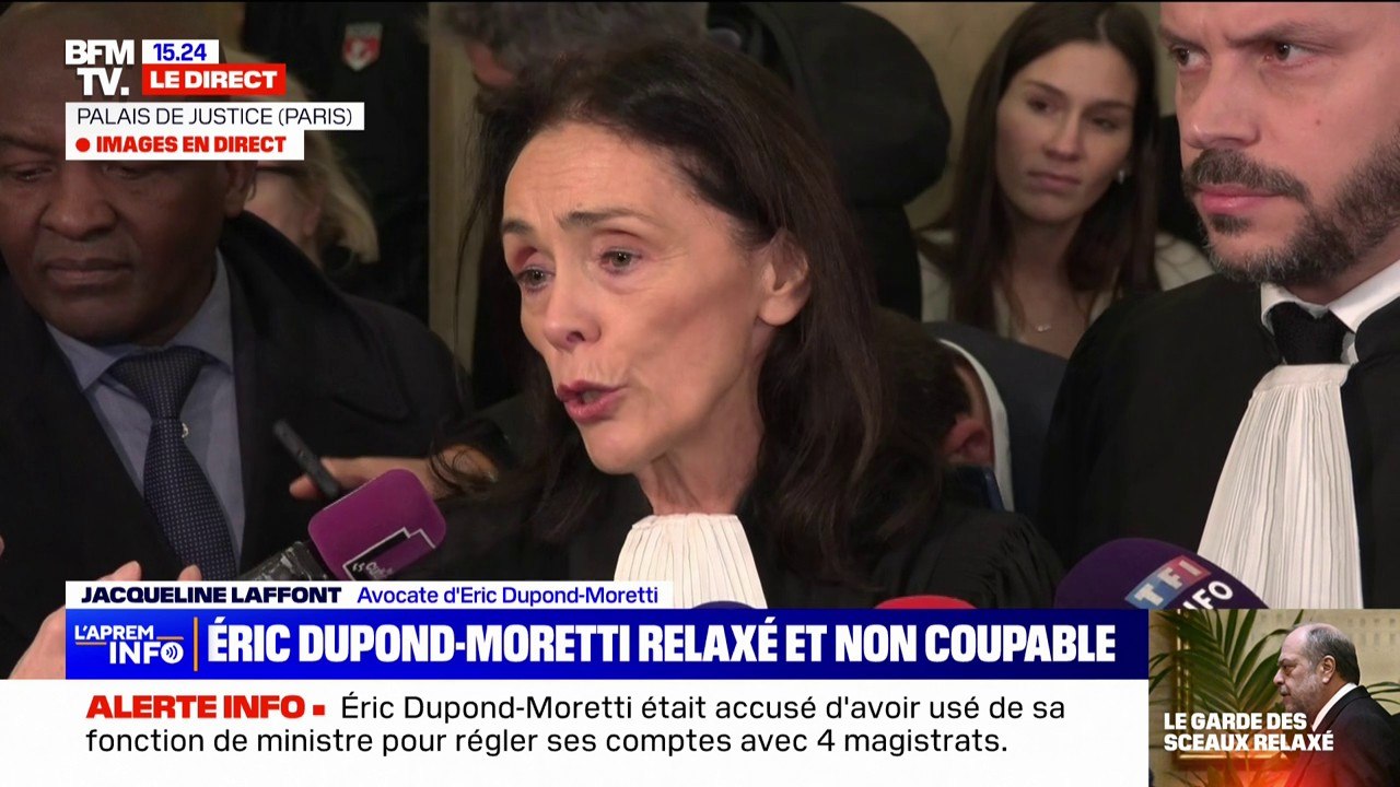 Éric Dupond-Moretti relaxé: "C'est la victoire de la séparation des pouvoirs", selon son avocate