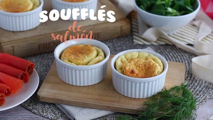 Soufflés de salmón ahumado y eneldo