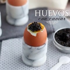 Huevo pasado por agua con caviar
