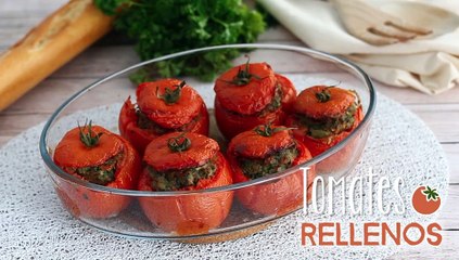 Tomates rellenos de carne y arroz