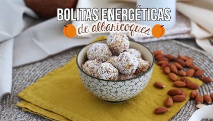 Bolitas energéticas de albaricoque, té verde y coco
