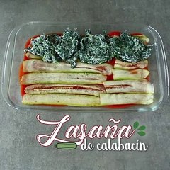 Lasaña de calabacín y espinacas con ricotta
