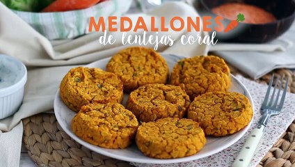 Medallones de lentejas coral (rojas) y zanahoria