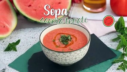 Sopa fría de sandía y tomate