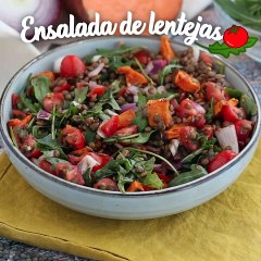 Ensalada de lentejas y batata